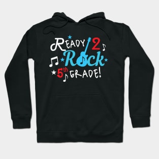 Ready To Rock 5Th Grade Guitar Theme Boy Gift Hoodie